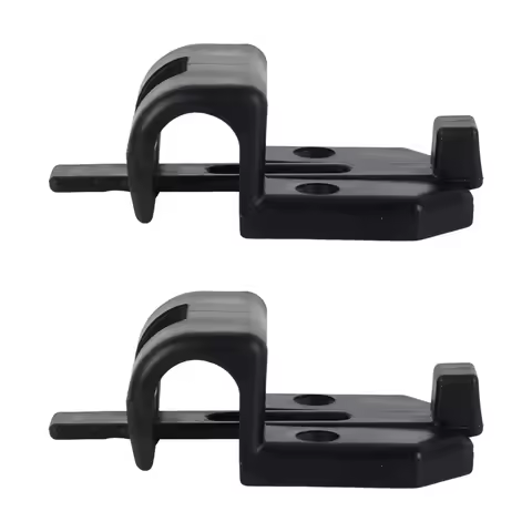 2/4pcs Caravan Motorhome Camper Black Sliding Table Rail Bracket Safety Catch Hook Lockable Slider RV Parts Accessories Black