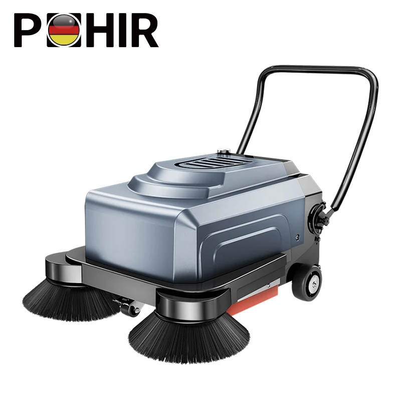 Labor Saving Dual Brush Walk-Behind Sweeping Machine Electric Floor Sweeper Washer Cleaning Machine for Road Washer