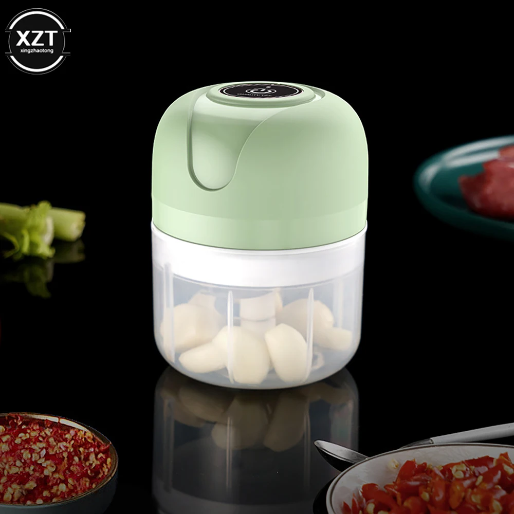 Mini Home Cooking Machine Electric Garlic Mashers Kitchen Tools Vegetable Crusher Electric Garlic Chopper