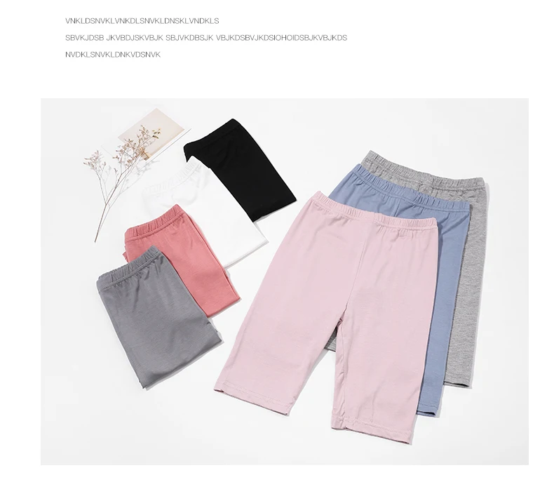 Prinzessinnen Mädchen Frühling Sommer Fünf-Punkt-Hosen Leggings Kurze Hosen Bonbonfarben Knielange Baby Kinder Weiche Baumwoll-Caprihosen – Detail 14