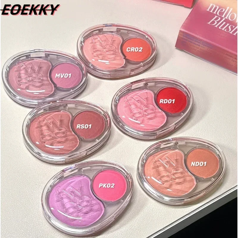 2024 Hot EOEKKY- Two-tone Blush Light Weight Long lasting waterproof retro matte - Blush makeup - Face, blush palette