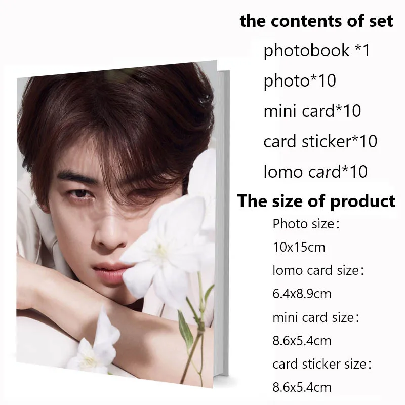 

Series1 Cha Eun-Woo Photobook Set With Photo Lomo Card Mini Card Sticker Calendar Picturebook Photo Album Artbook