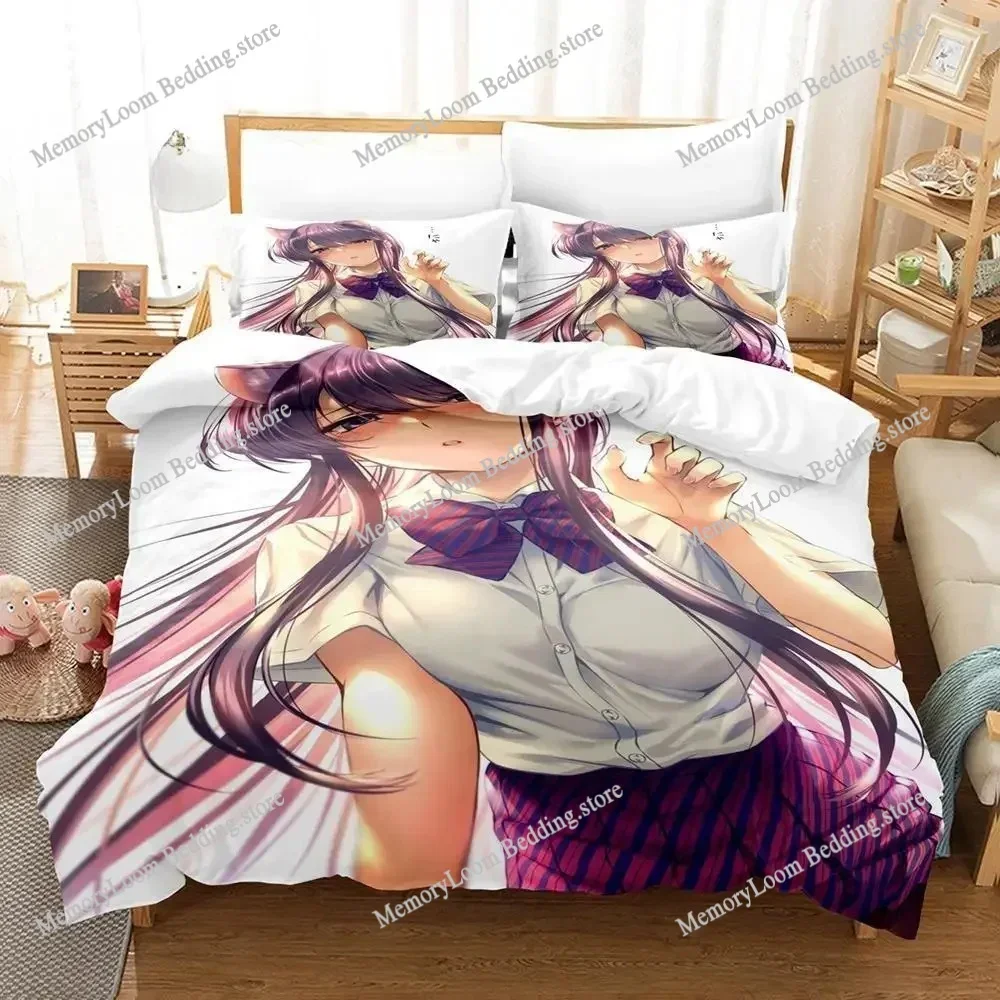 New Komi Cant Communicate Bedding Set Single Twin Full Queen King Size Bed Set Aldult Kid Bedroom 3D Print Anime Bed Sheet Set