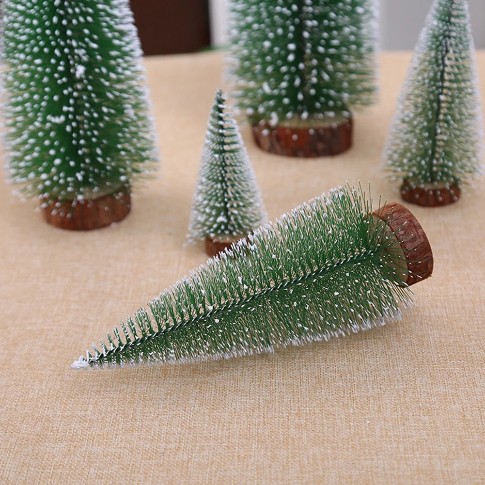 Ornamenti per alberi Xams da tavolo con base in legno Decorazione per albero di Natale artigianale riutilizzabile per il tavolo della casa delle feste di Natale