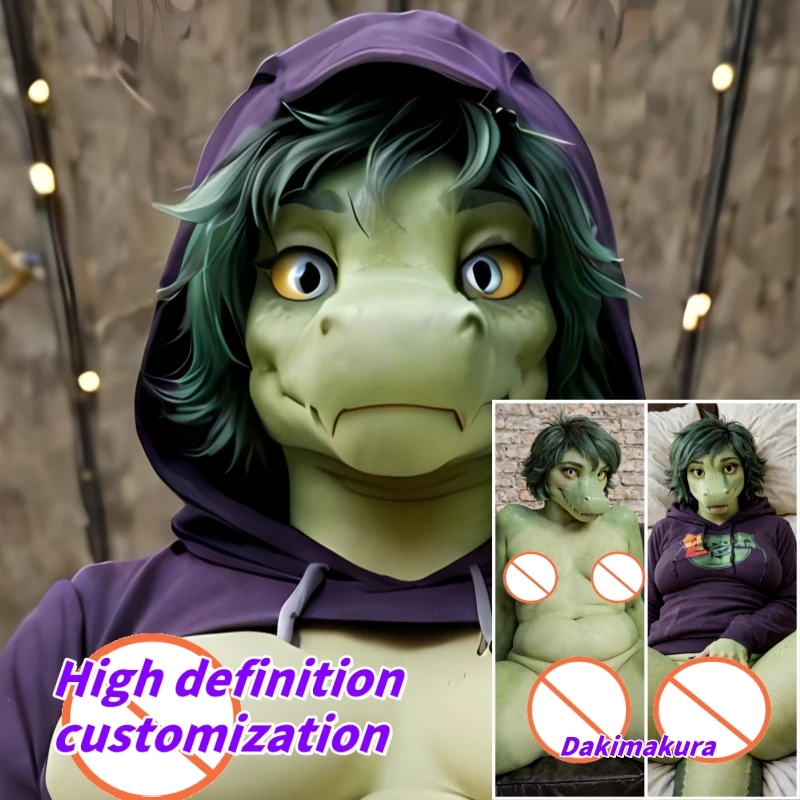 

Dakimakura Anime Pillow Case Animal Orcs Green Monster Double-sided Print Of Life-size Body Pillowcase Gifts Can be Customized