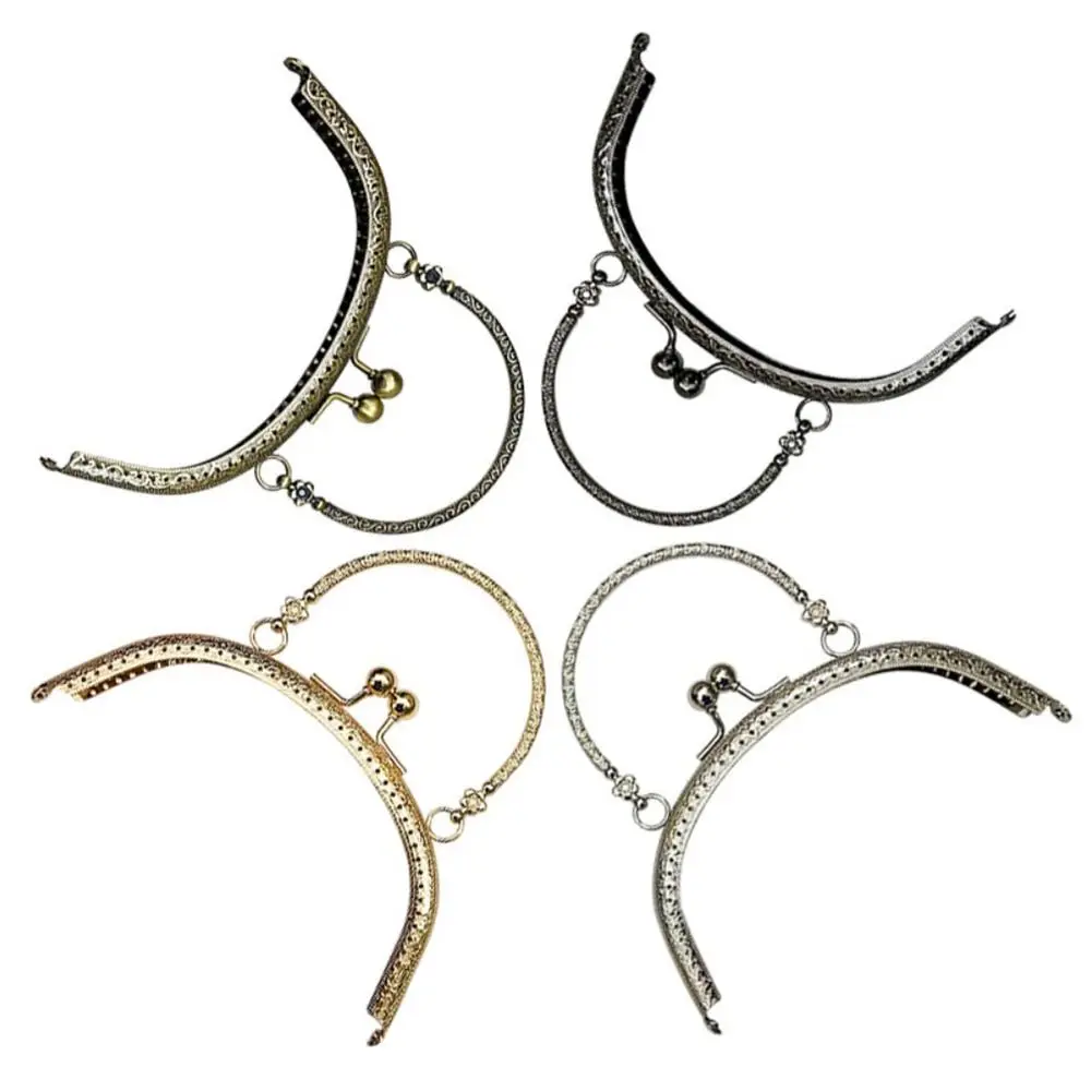 Purse Clasp Frame Bag Kiss Clasp Lock Vintage Metal Purse Frame for DIY Craft Purse Bag Making