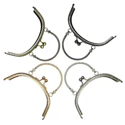Purse Clasp Frame Bag Kiss Clasp Lock Vintage Metal Purse Frame for DIY Craft Purse Bag Making
