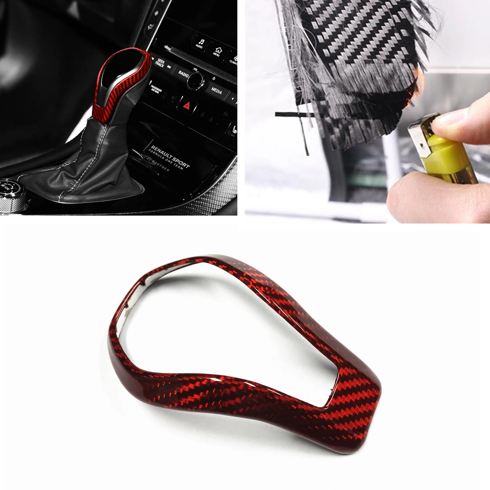 

For Infiniti Q50/Q50L QX60 Q60 QX80 2016-2022 Carbon Fiber Car Gear Shift Head Knob Cover Shifter Handle Shell Decoration Kit