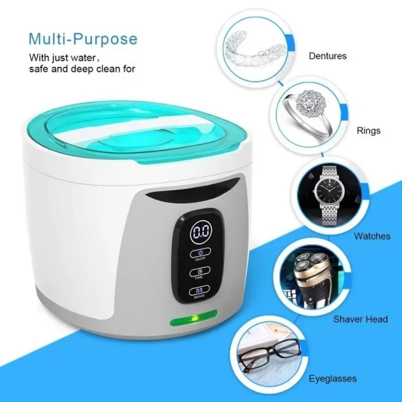 Professional Ultrasonic Cleaner High Efficiency Cleaning Machine for Jewelry Shop Household Watch Eyeglass and Small Accessories