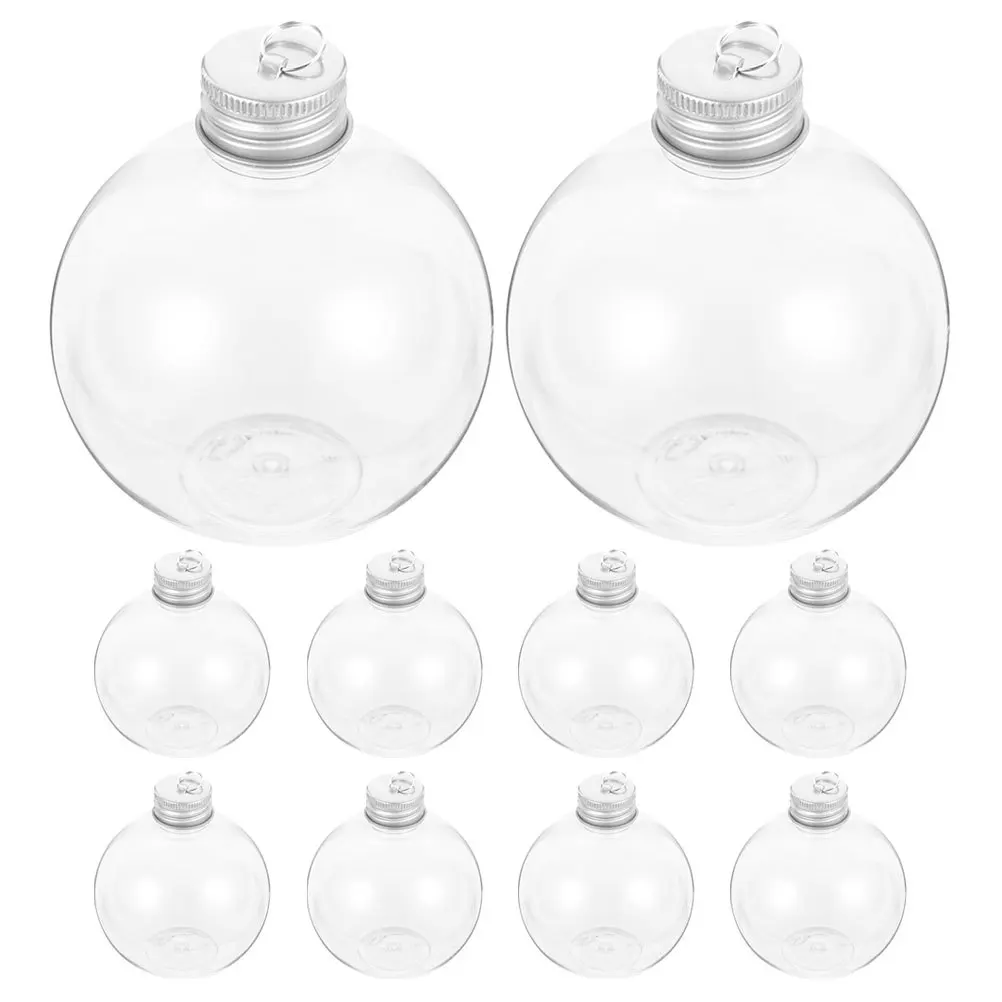 

10Pcs Bulb Shape Plastic Bottles Sealing Juice Storage Containers Transparent Leak Resistant for Cold Drinks Milk Coffee