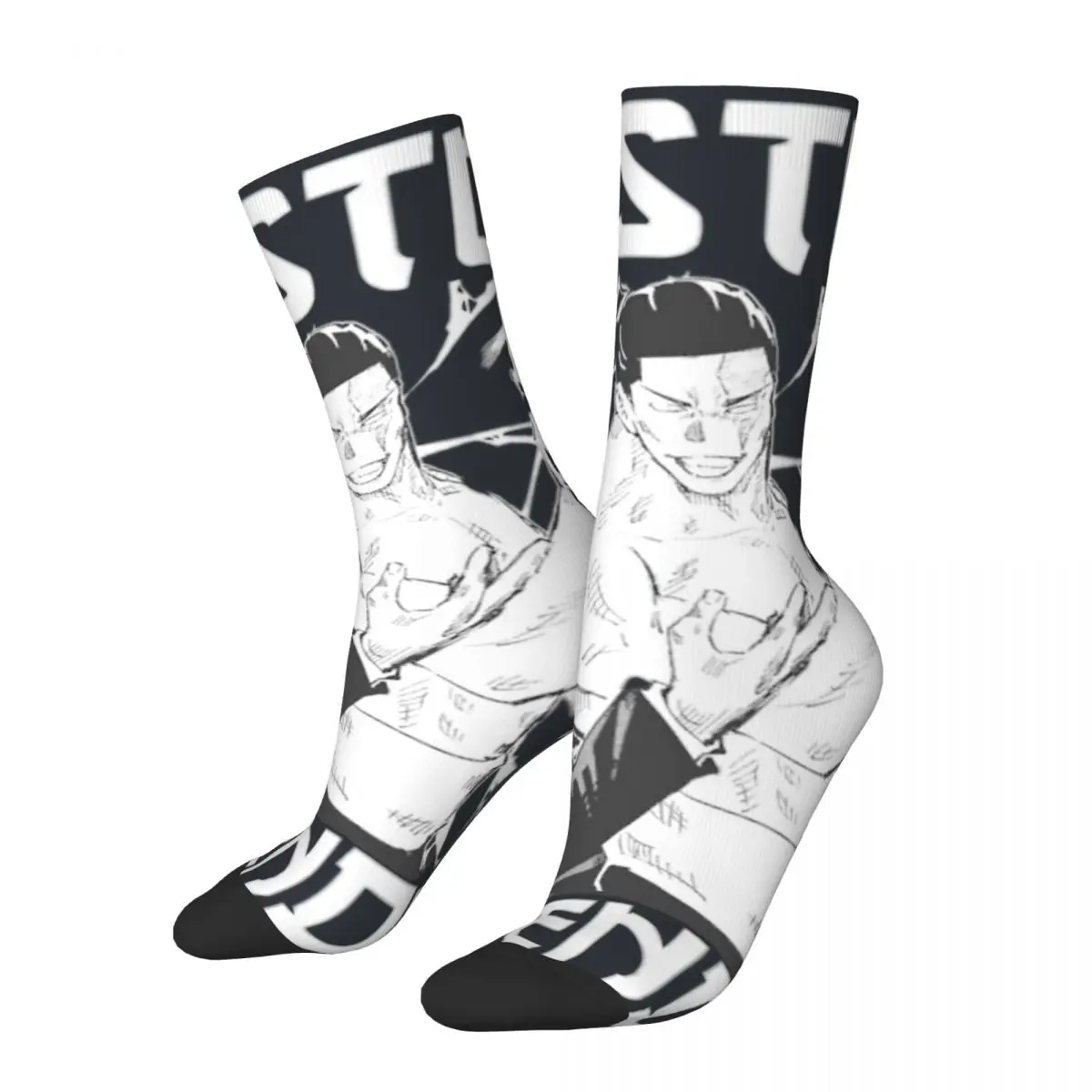 BESTO FRIENDO Sock for Men Hip Hop jujutsu kaisen Quality Pattern Printe Boys Crew Sock Casual Gift official-website tops fugees