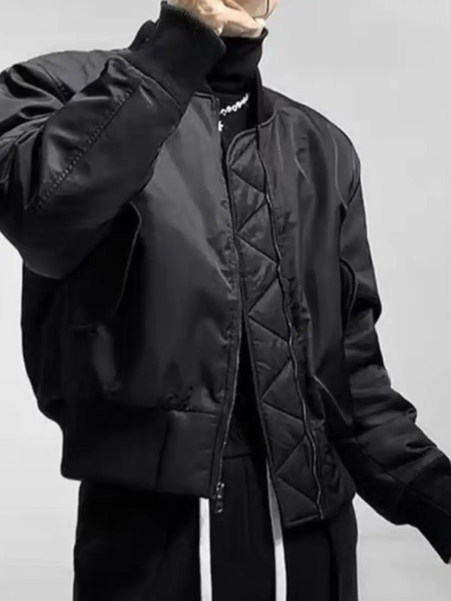 

Classic oulder Pad Jaet Men's Autumn Faion Outerwear Breathable Stand Fit Children's Wear Spring Trendy Sle