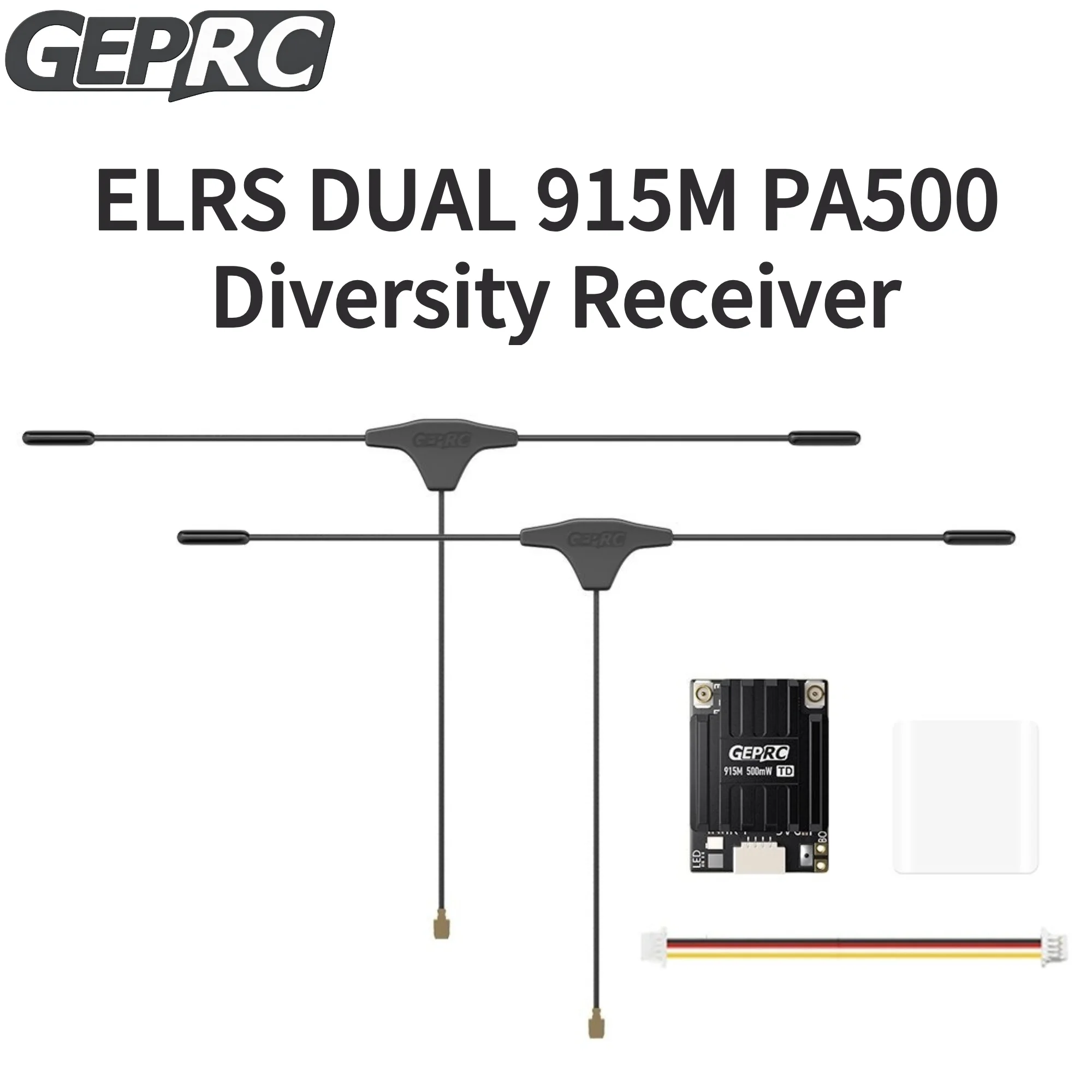 GEPRC ELRS DUAL 915M PA500 Diversity Receiver 500mW PA Chip TCXO WIFI CNC Alloy Shell for FPV Longrange Freestyle Drone DIY Part