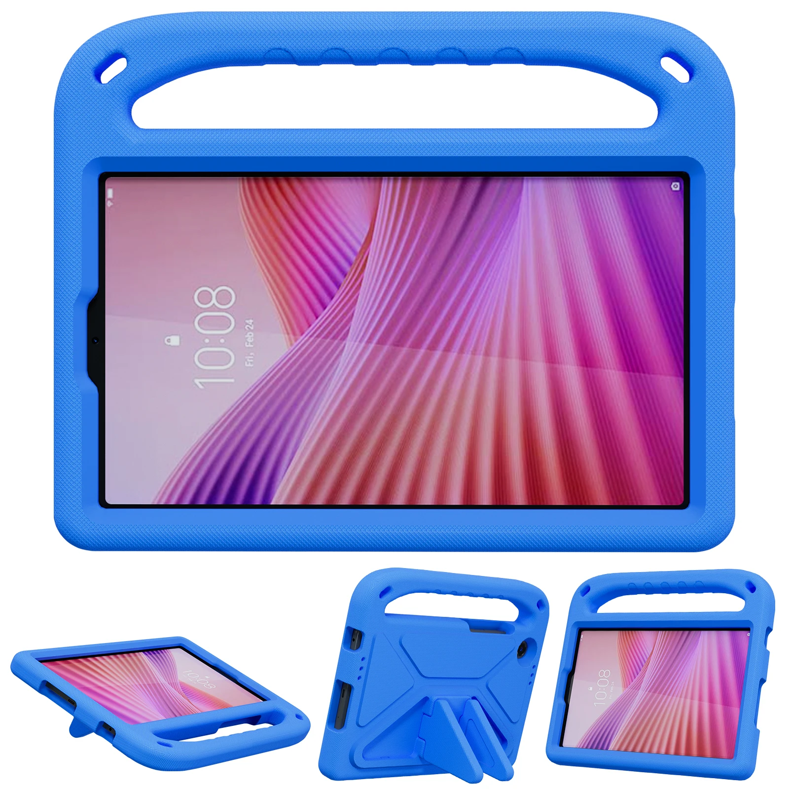 Etui na Lenovo Tab One K9 8.7 cala TB305ZU TB305FU 2025 8.7 cala, odporne na wstrząsy, z motywem kreskówkowym dla dzieci, z uchwytem, podstawką i osłoną z pianki EVA. # R — zdjęcie produktu 2