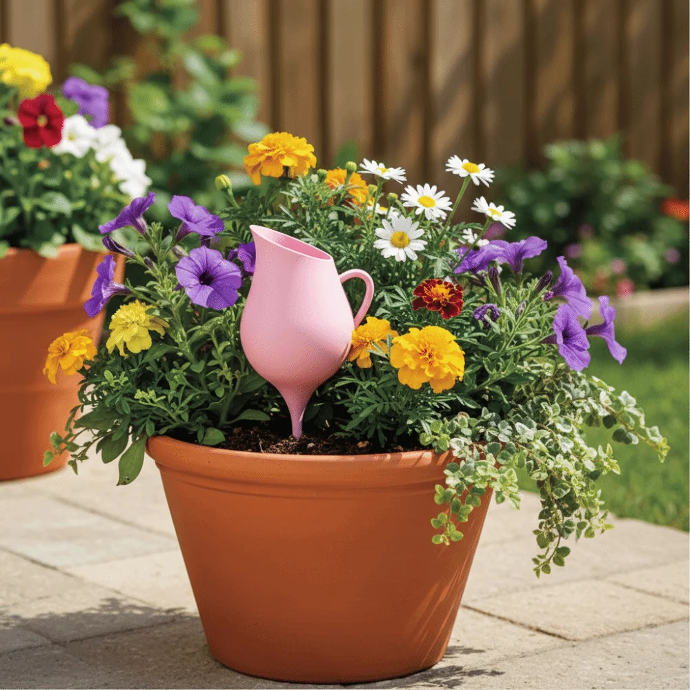 3D Printed Terracotta Self Watering Spikes Watering Can-shaped Plastic Funnel Potted Plant Self-Watering Stakes