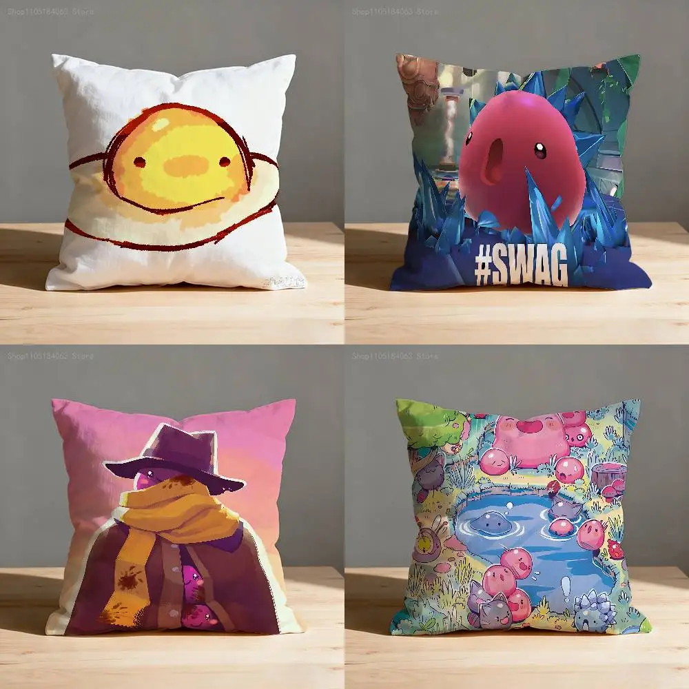 S-Slime R-Rancher Pillowcases Bedroom Living Room Sofa Home Decor Polyester Cushion Cover with Zipper