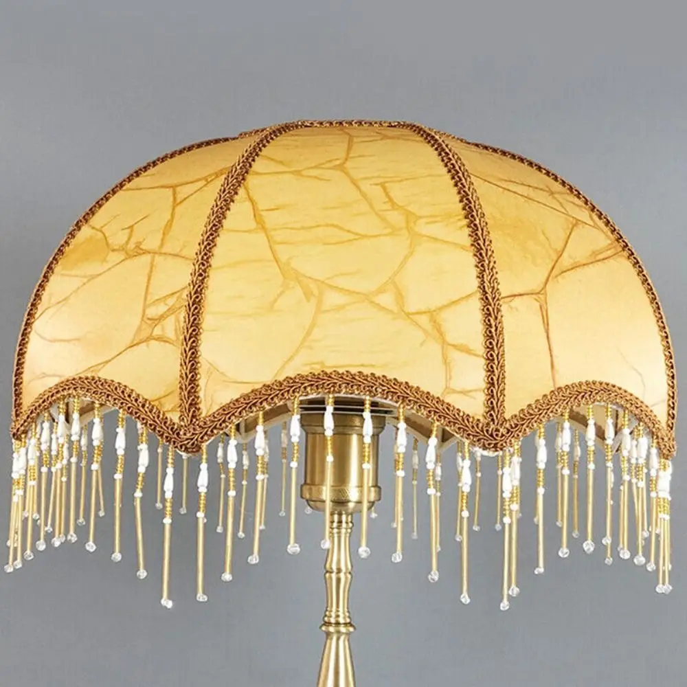 Retro E27 Fringe Lamp Shades Beaded Fabric Tassel Lamp Shade Home Decor Lace Light Shades