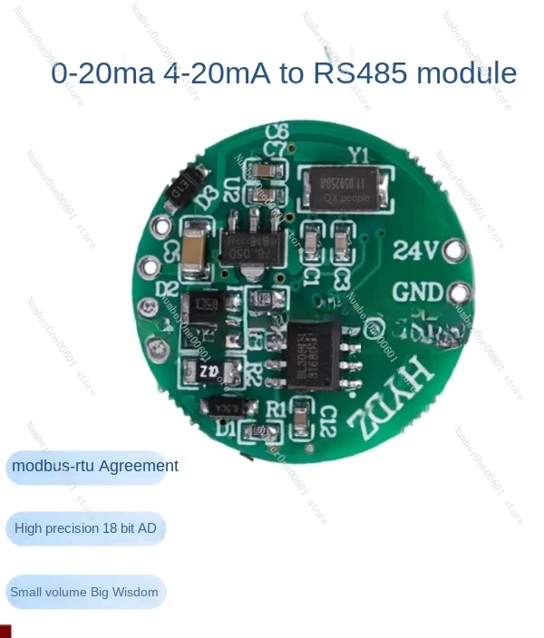 Analog voltage and current 4-20mA 0-10V sensor data acquisition module to RS485 converter 24V