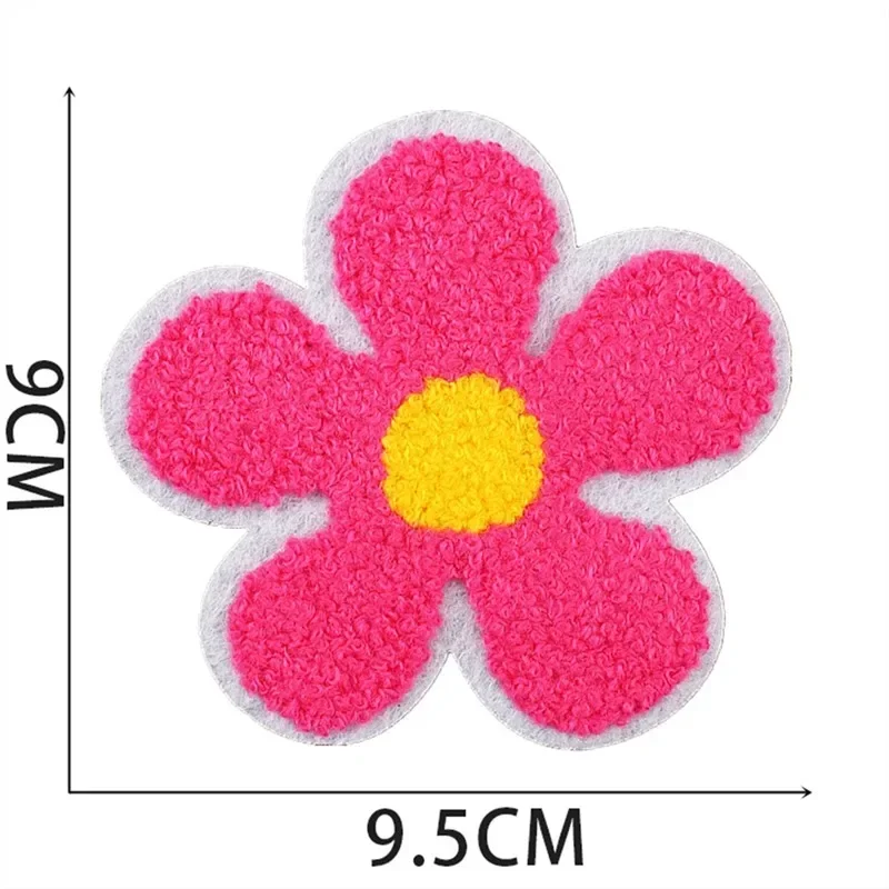 Embroidered Patch Iron On Patches for Clothing Pocket Flower Clothes Stickers Fabric Sewing Thermal Adhesive Applique Fusible