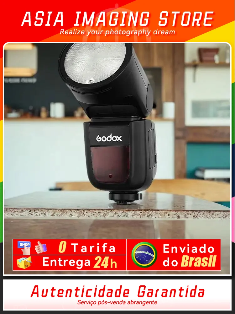 【 Do Brasil 】 Godox V1 Camera Flash Light Speedlight V1C V1N V1S TTL 2.4G HSS for DSLR Mirrorless Canon Sony Nikon Fujifilm V 1