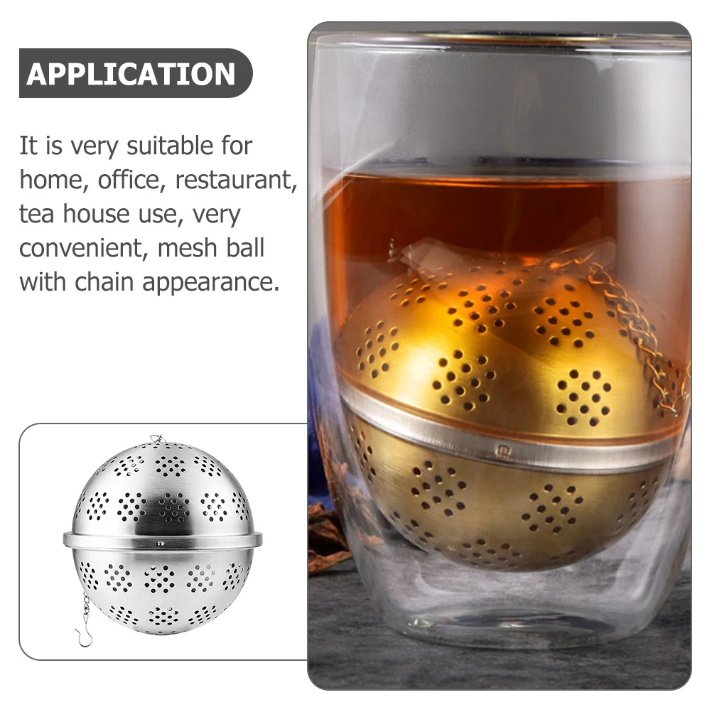 

Stainless Steel 7.4cm Tea Infuser Strainer Metal Fine Mesh Spice Ball Seasoning Strainer for Loose Leaf Tea Coffee Mug Teapot