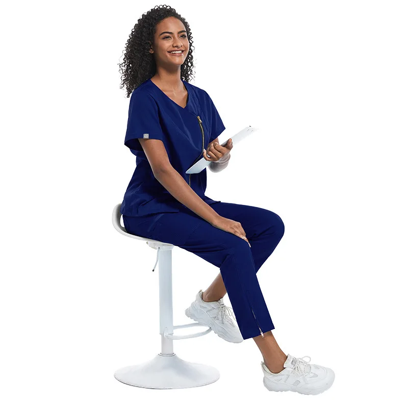 Stomatoloci, pielęgniarki, szczotkowanie rąk, sukienki chirurgiczne, damskie ubrania do mycia rąk, zestawy kliniczne z krótkim rękawem