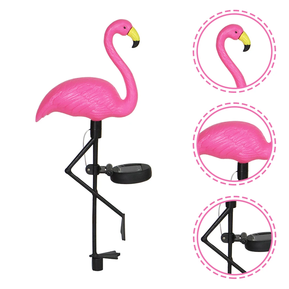 1PCS Solar Powered Rosa Flamingo Rasen Licht Wasserdichte LED Garten Dekorative Pathway Beleuchtung Außen L Lampe