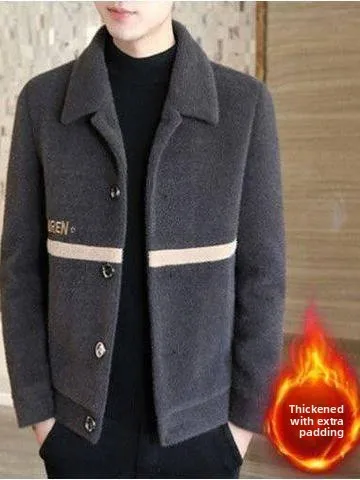 

Осень-зима, мужское трендовое шерстяное повседневное пальто, дышащее V-Ne деловое пальто, легкое пальто со стоячим кроем