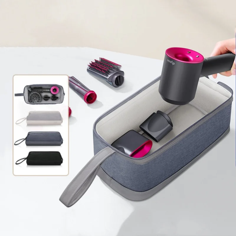 

1pc Hair Dryer Storage Bag Portable Dustproof Hair Curler Tools Organizer Waterproof Wear-resistant Curling Iron Travel Case