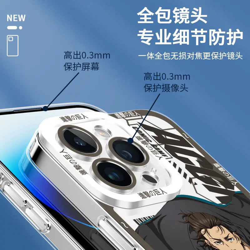 Anime Attack on Titan Phone Case For OPPO Reno 12F 12 7 11 11F 10 2F 4 8 8T 8Z 7Z 7 6Z 6 5 Pro Plus 4G 5G Clear Soft TPU Cover image 4