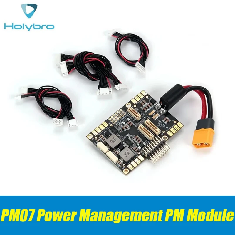 HolyBro PM07 Módulo PM de administración de energía con salida LiPo 5V UBEC 2 ~ 12s para controlador de vuelo Pixhawk 4 PX4 RC Dron de carreras con visión en primera persona