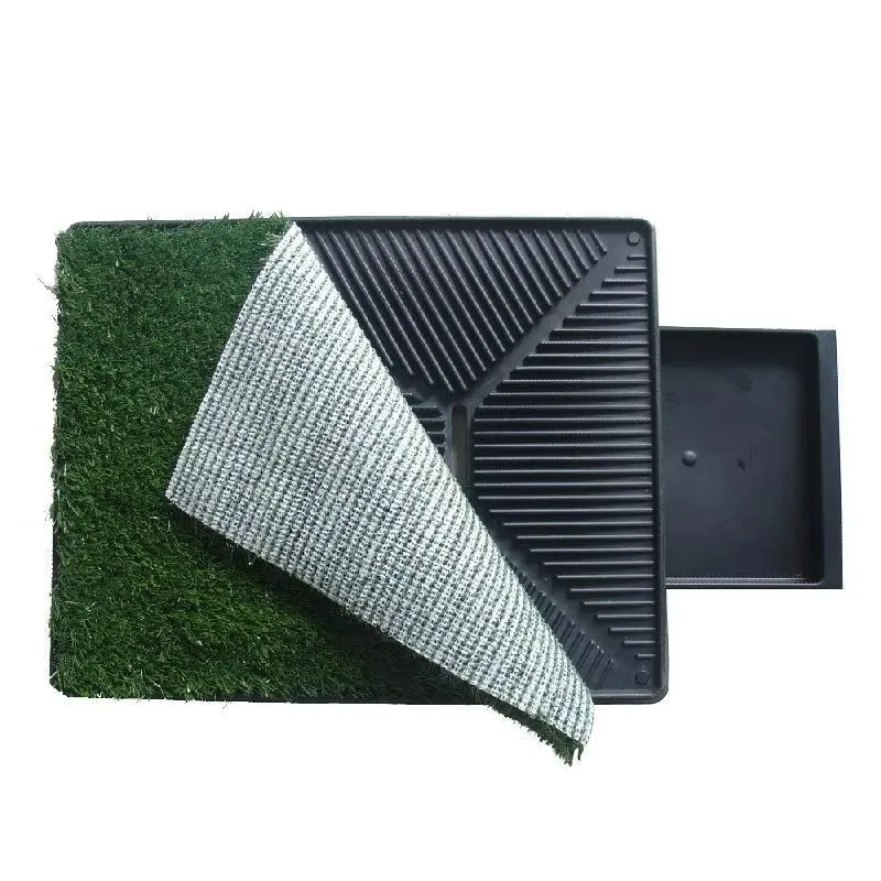 

Dog Pee Grass With Tray Puppy Turf Potty Reusable Training Pads with Pee Baffle Artificial Grass Patch for Indoor and Outdoor