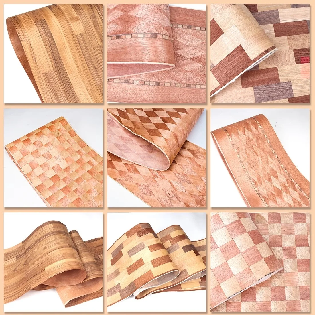 Natural Parquet Veneer Furniture Wooden Door Sliding Plate Decorative Wood Veneer