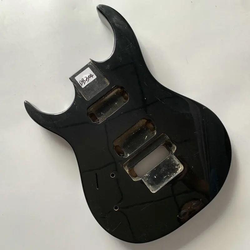 

DB304 Floyd Rose Electric Guitar Unfinished Black Color Guitar Body with Damages Left Hand Version for DIY