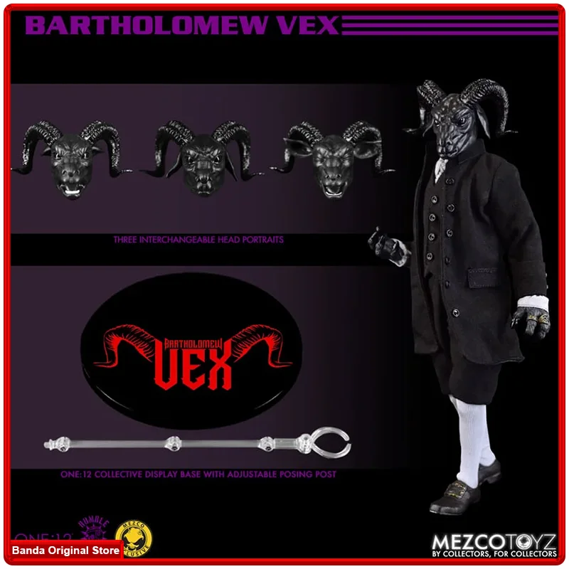 100% In Stock Original Mezco Toyz One:12 Collective Rumble Society Bartholomew Vex Figures Collection Action Model Toys