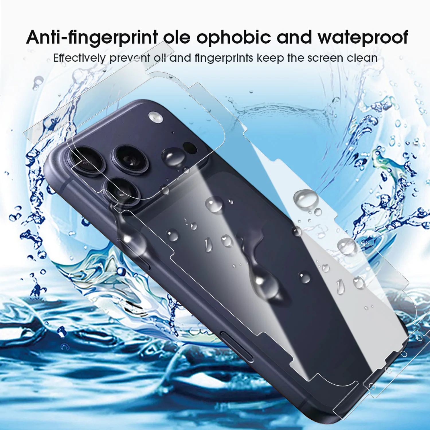 آيفون 17 برو ماكس الهواء 17 برو 17 برو 17PM 17Air HD الجانب الإطار الخلفي التغطية الكاملة طبقة رقيقة واقية ل iPhone17 الحدود هيدروجيل فيلم #6