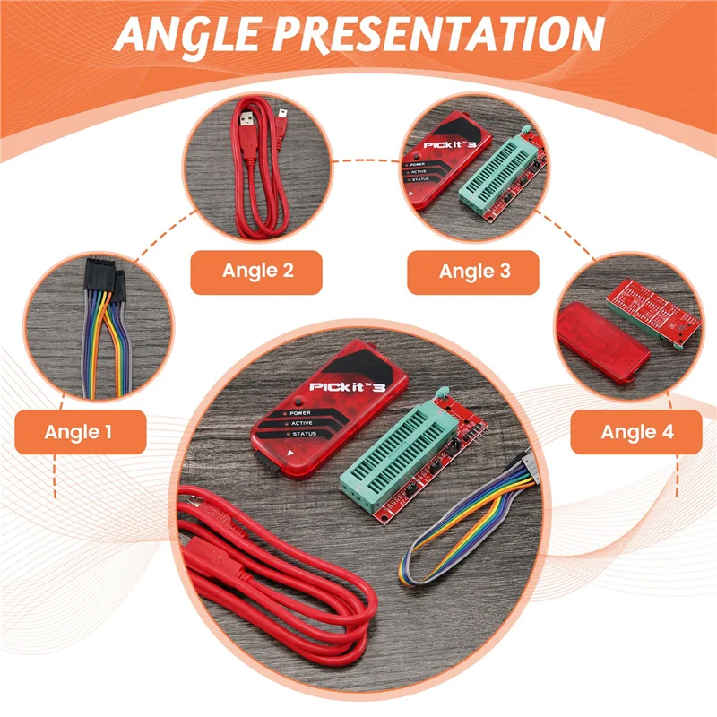 ABMF-PICKIT3 프로그래머 + PIC ICD2 PIC 키트 2/3 프로그래밍 어댑터 범용 프로그래머 시트 FZ0508