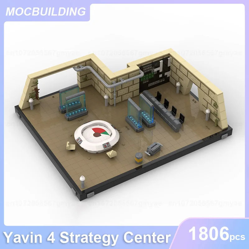 Yavin 4 Strategy Center & Rebel Equipments Model MOC Building Blocks DIY Assemble Bricks Architecture Display Collect Toys Gifts