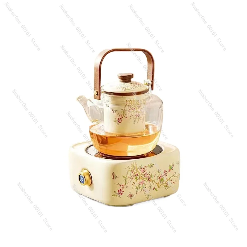 Electric pottery tea set | Family glass pot + mini tea stove + water storage boiler full package