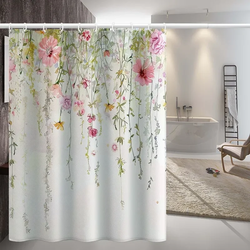 Polyester Quick Drying Waterproof Mildew Proof Shower Curtain Door Curtain Home  Covering Bedroom Partition
