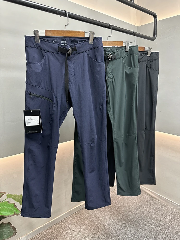 

Мужские уличные брюки прямого кроя с 3D-дизайном, быстросохнущие, дышащие, эластичные, повседневные, весна-лето, новая модная городская одежда