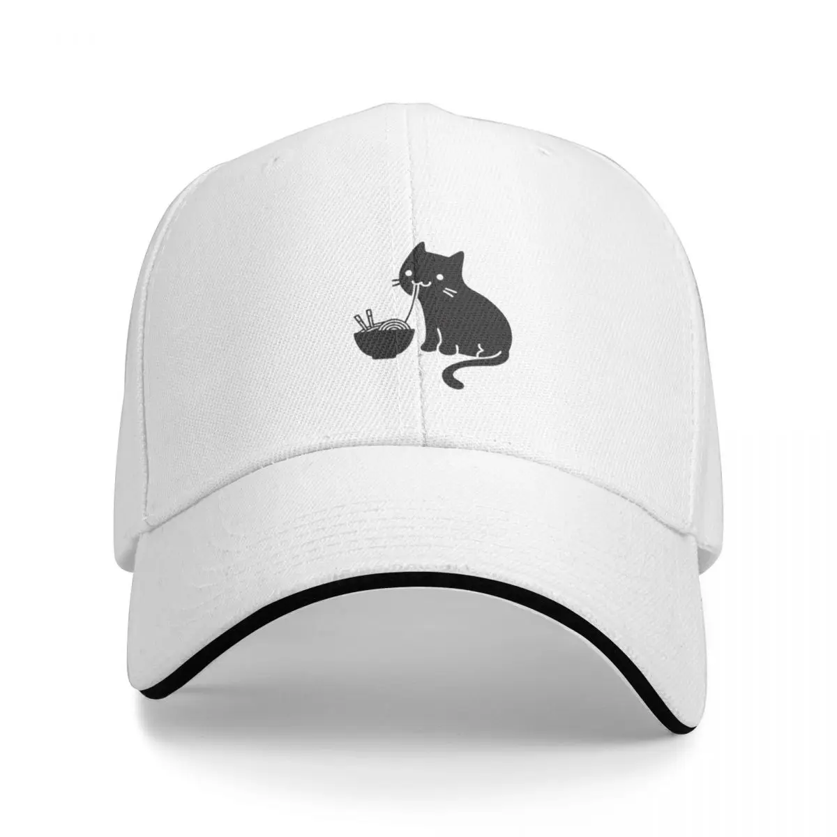 

Cute Cat Eating Ramen Bucket Hat Baseball Cap Beach bag Winter cap for women Men's