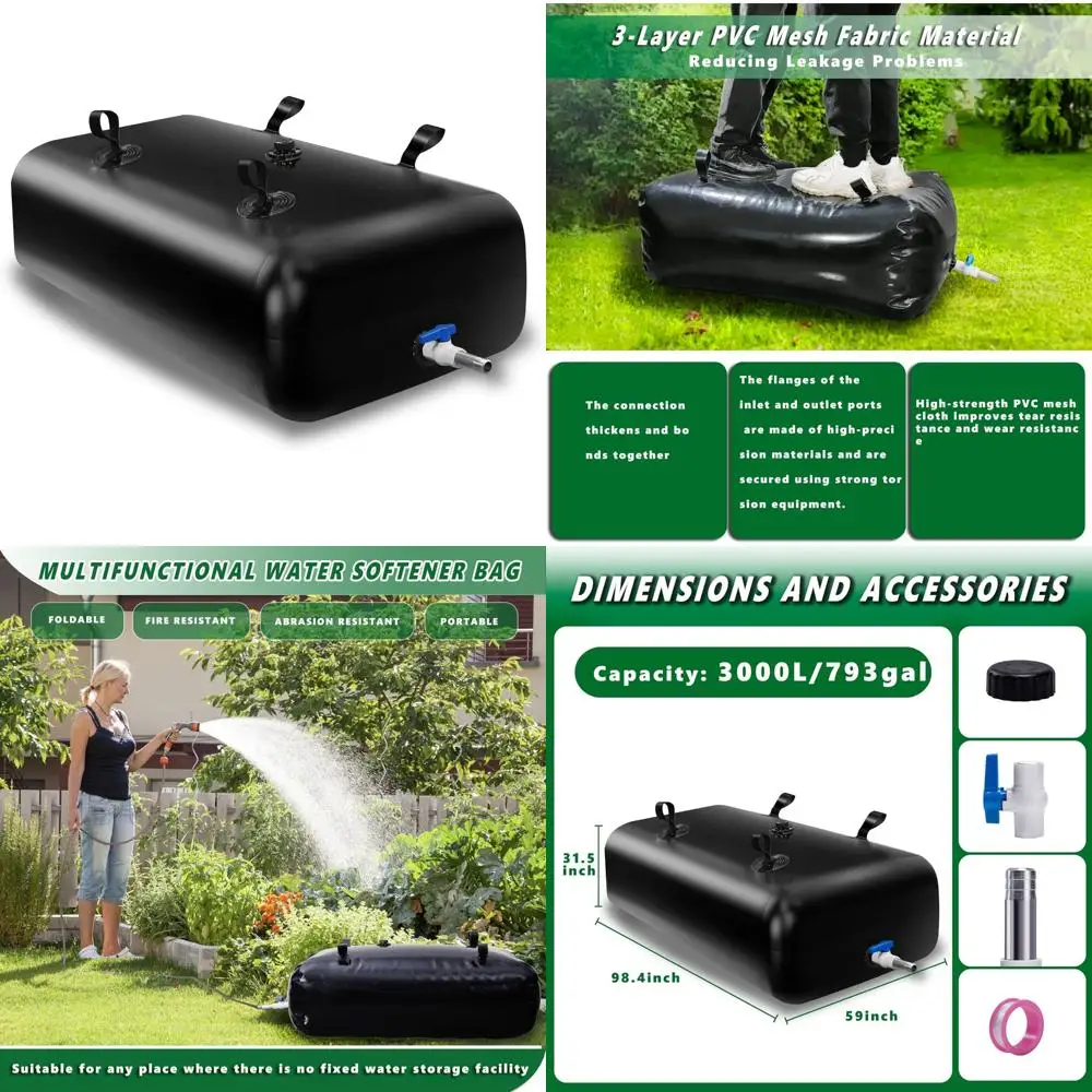 ถังเก็บน้ำแบบพับได้ความจุขนาดใหญ่ กระเป๋าเก็บน้ำแบบพกพาสำหรับบรรเทาภัยแล้งและการใช้งานฉุกเฉิน