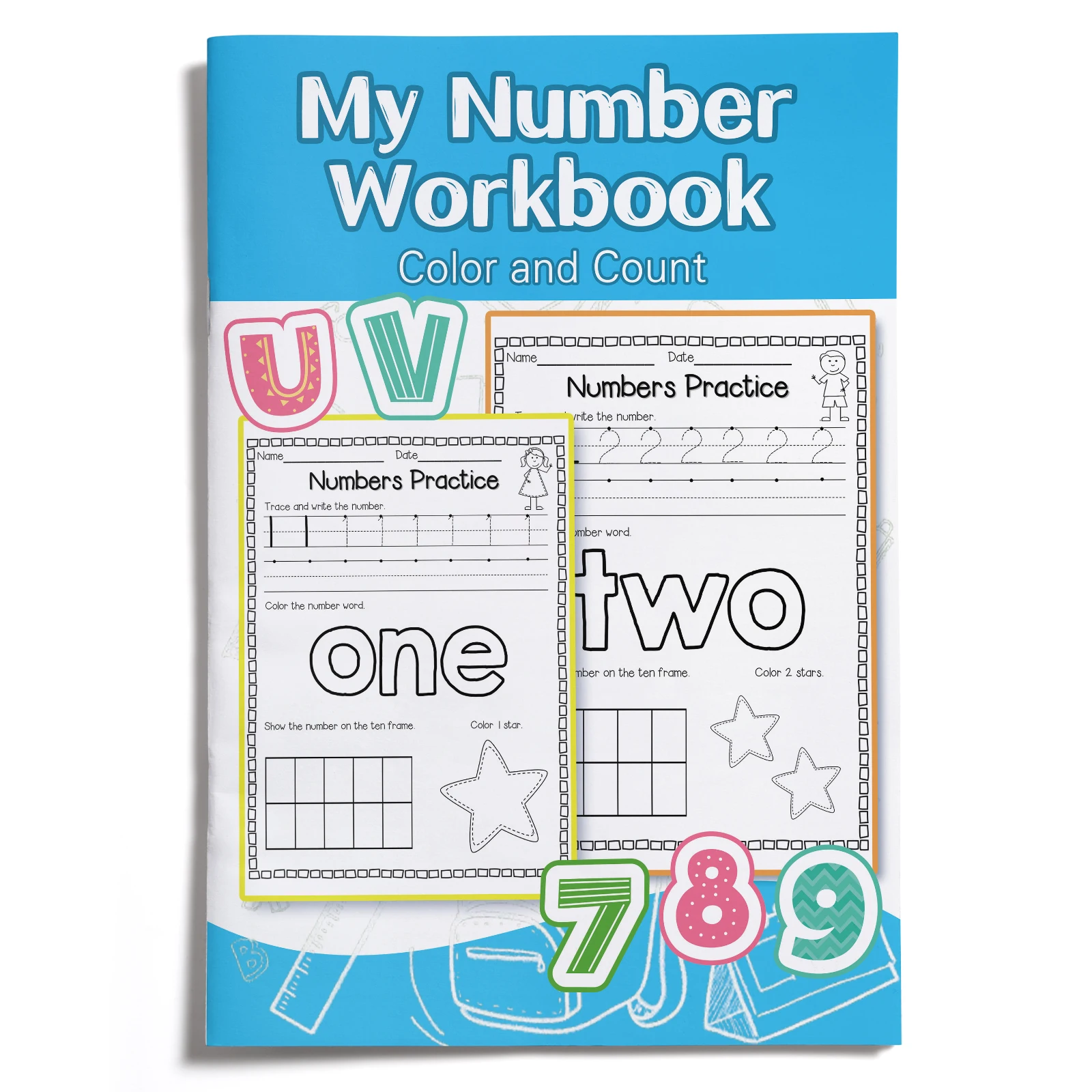 Kids Math Workbook, Toddler Number Reasoning Training Book, Preschool Arithmetic Practice Book for Early Learning