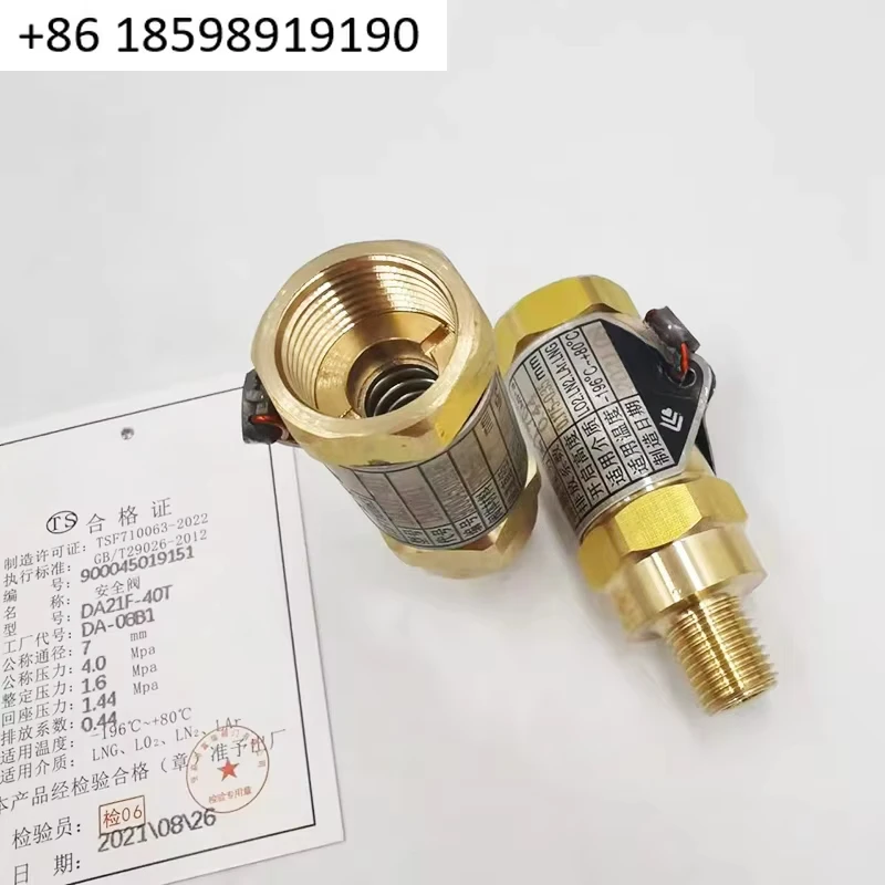 

21F-40T cryogenic safety valve LNG natural gas liquid oxygen nitrogen dewar bottle pipeline safety valve DA-08