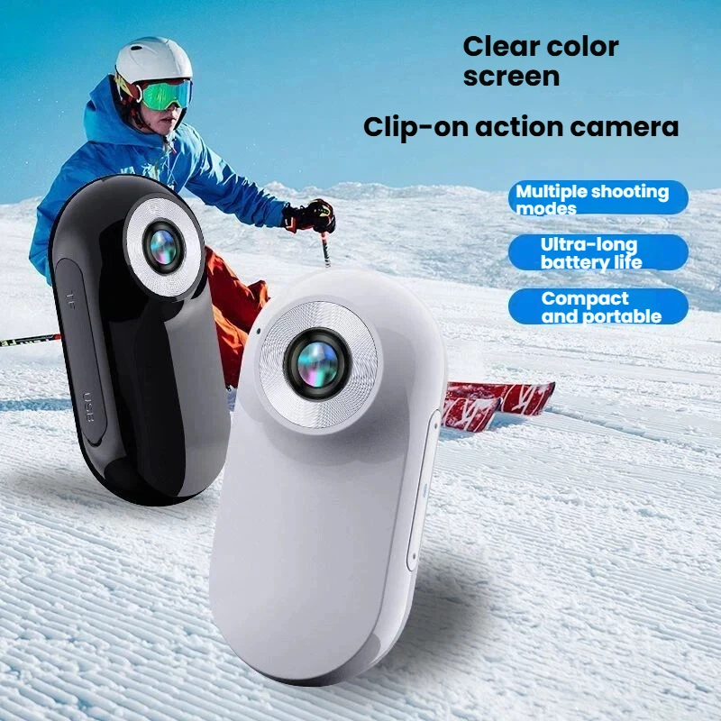 Fotocamera sportiva per pollice: riprese in moto e all'aperto, registratore di guida HD con supporto pettorale per la registrazione Vlog