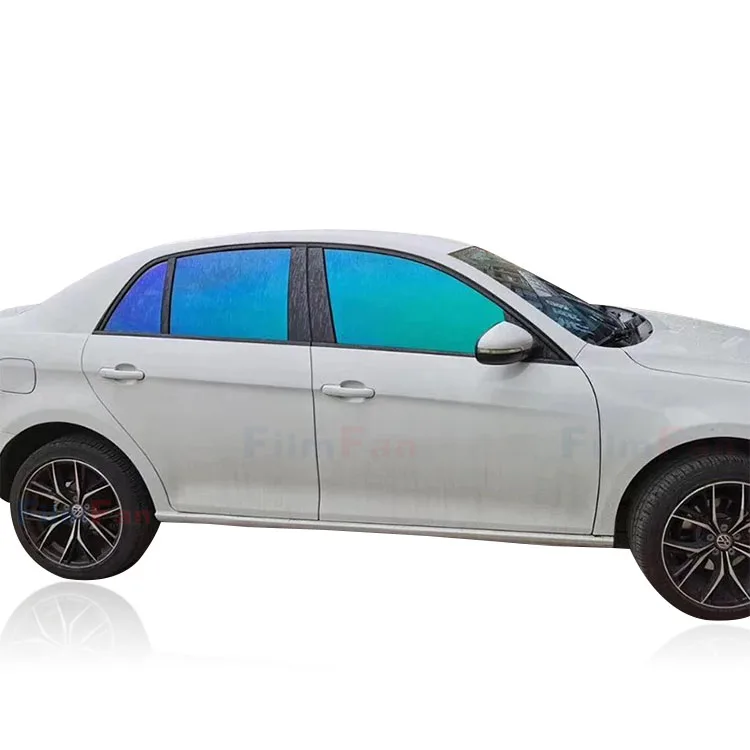 High Quality 6099 Car Chameleon Blue Window Tint for Automotive Glass Chameleon PET Sticker Heat Insulation Window Film