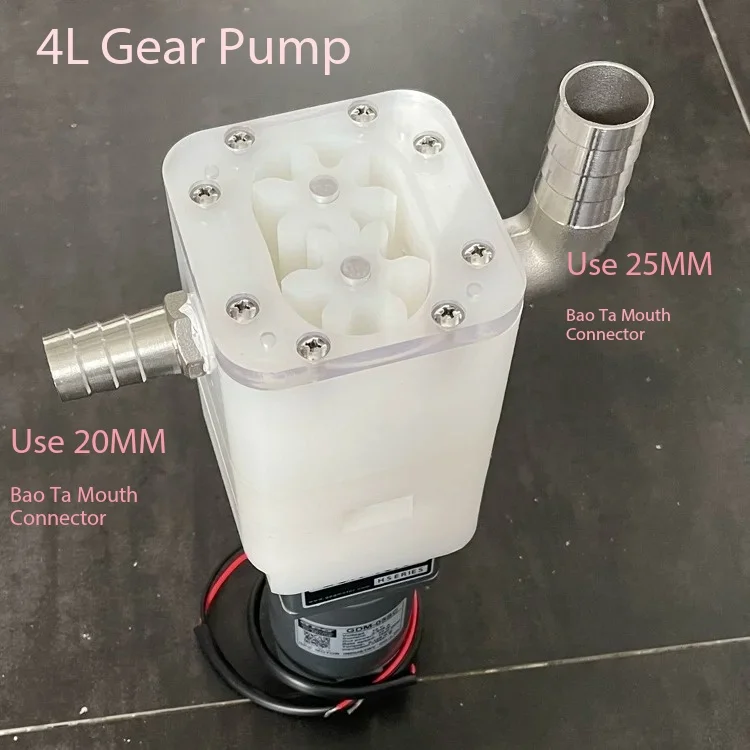 High Efficiency 3-Lobe Rotor Pump for Thick Liquids, Hygienic Food Grade Flexible and Gear Pump for Honey and Tahini