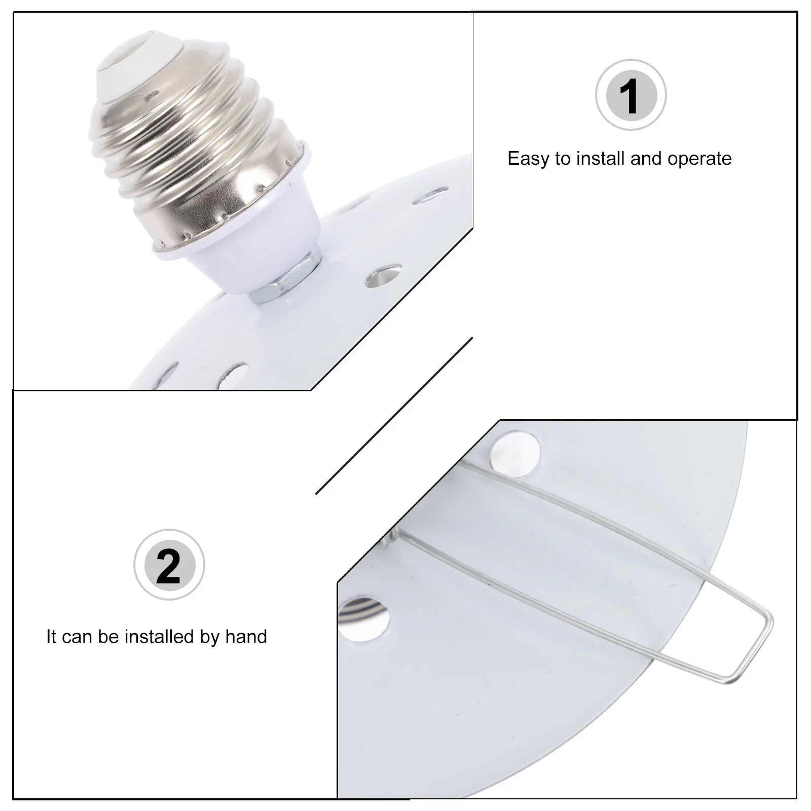 

E27 to E27 Lamp Holder Socket Extender Compact Size Light Bulb Base Adapter for Hallway Conference Room Workshop Lighting