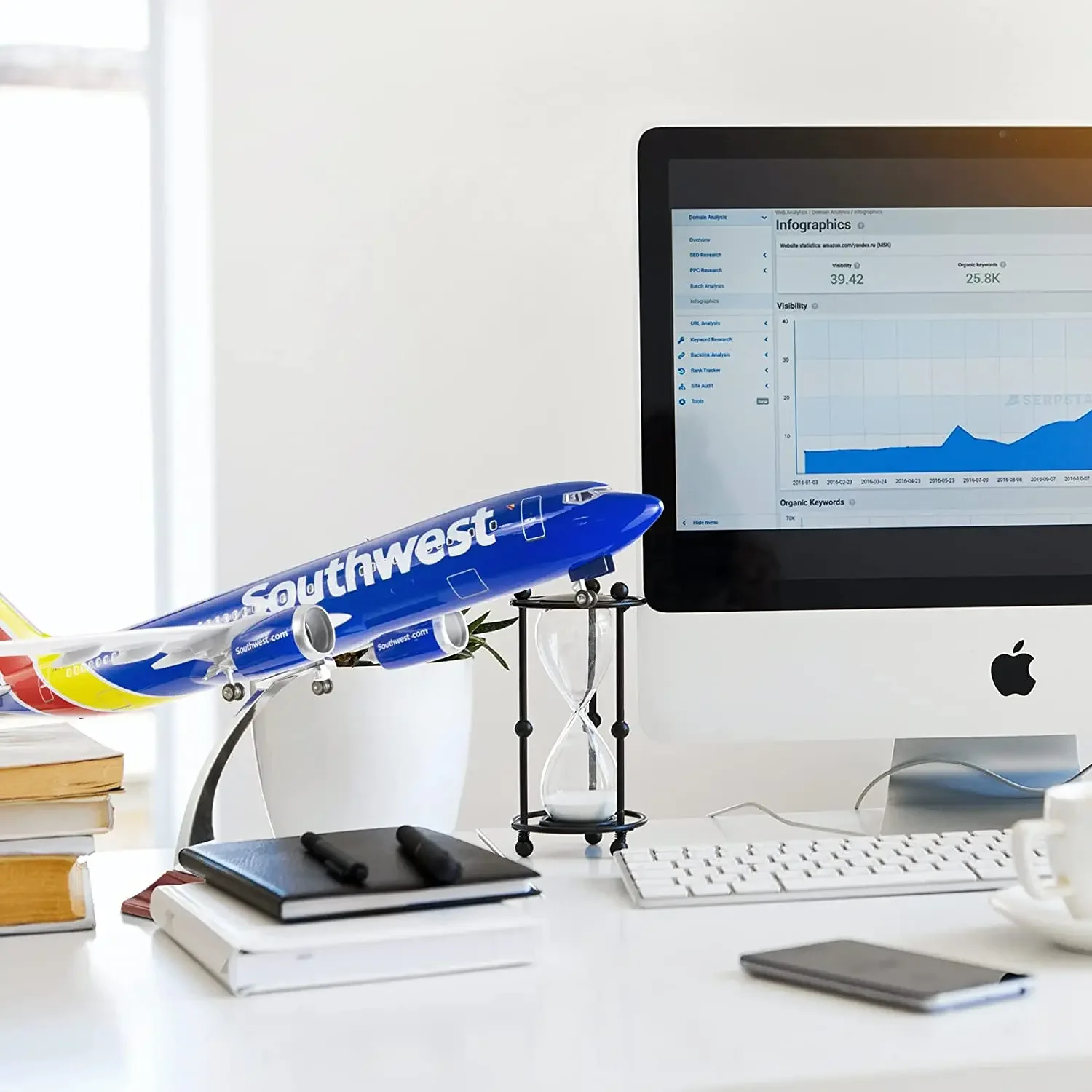 

47cm Southwest Airlines B737 Simulation Airliner Aircraft Model Static Display Toy Model Plane Fan Gift With Wheels&Lights Model